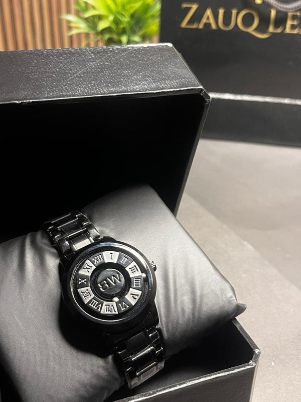 Bestwin  All Black Magnetic Ball Bearing Men's Watch