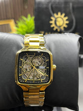 Timekey Gold Square Skeleton Automatic Men's Watch