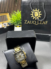 Timekey Gold Square Skeleton Automatic Men's Watch