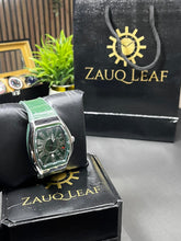 Frank muller inspired Design Emerald Green Tonneau Style Men's Watch