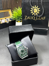 Frank muller inspired Design Emerald Green Tonneau Style Men's Watch