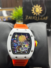 RM 88 Inspired White Case Orange Strap Smiley Men's Watch