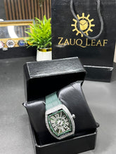 Frank Muller Inspired design Green Strap Tonneau Luxury Men's Watch