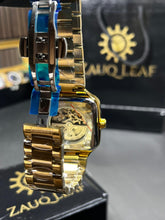 Timekey Gold Square Skeleton Automatic Men's Watch