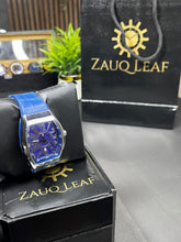 Frank Muller Inspired Design Royal Blue Tonneau Luxury Men's Watch